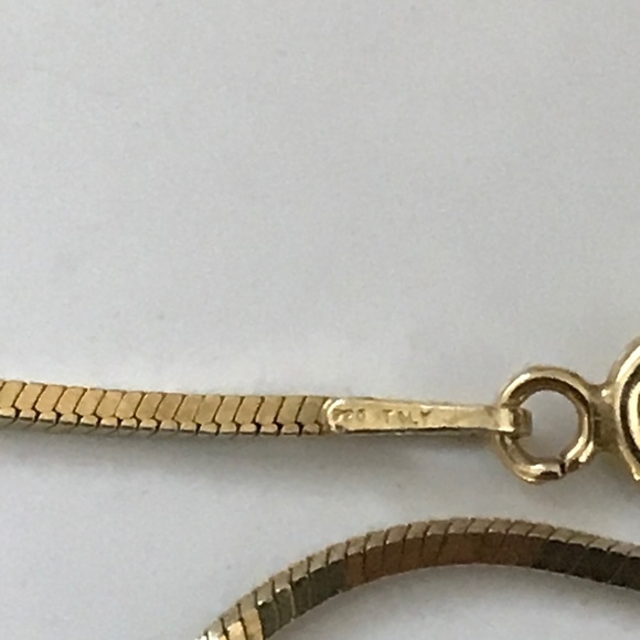 Modern 925 Silver Gold Plated Necklace Heart Pendant made in Italy - Picture 7 of 9